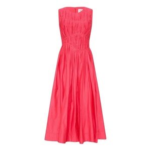 Aje hot pink midi dress